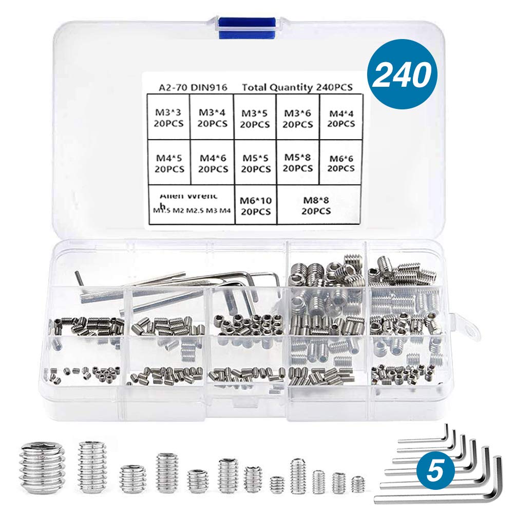 304 A2 Edelstahl Ultradünnes Torx Schrauben Sortiment Kit 5/10/50 Stück
