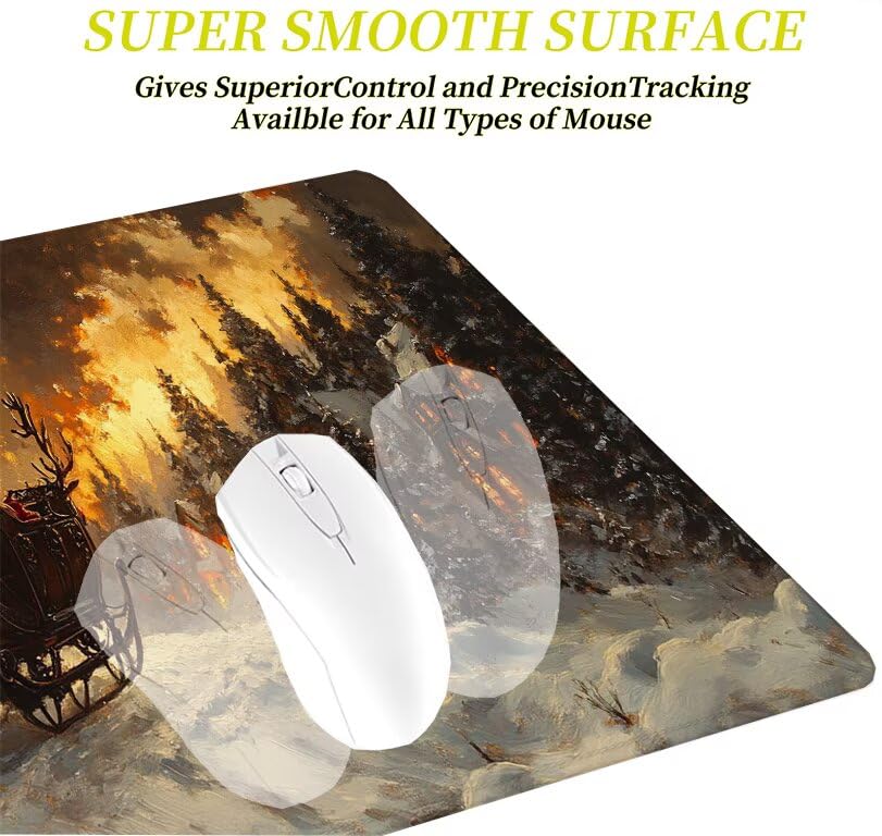 Tapis souris XXL cerf pour ordinateur au bureau et télétravail organisé - 4