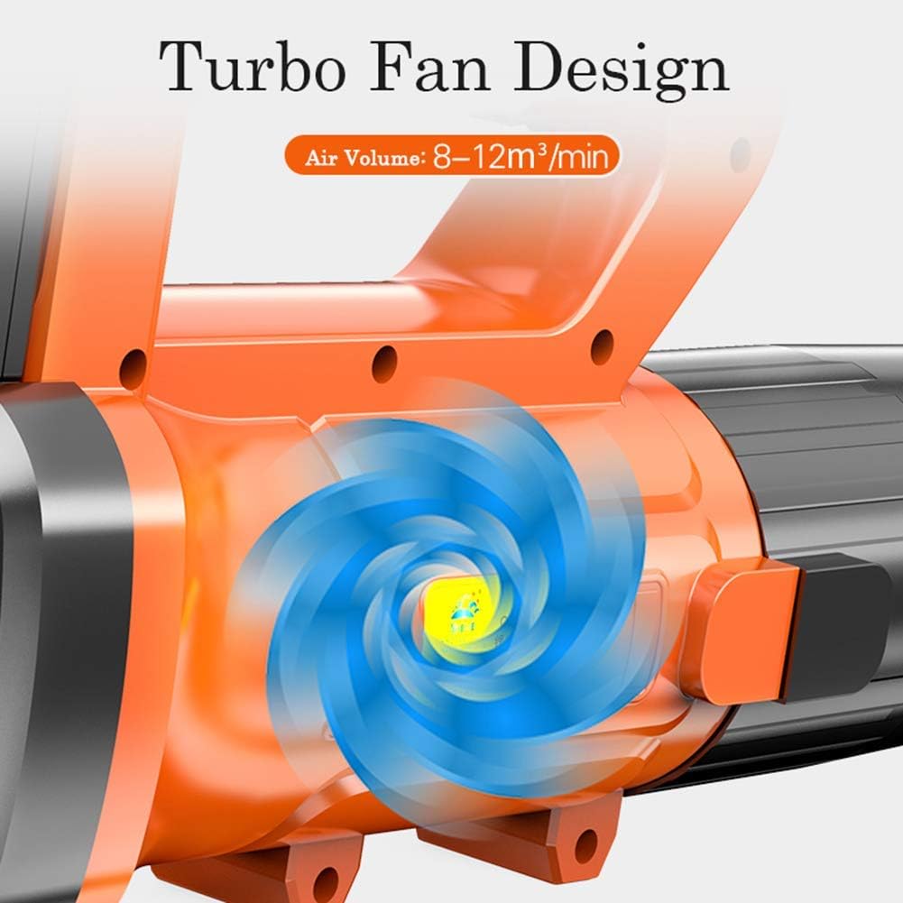 Cordless Leaf Blower Included 5AH Battery and Charger Handheld Electric Sweeper with Electronic Speed Control for Blow. (Color : One Battery) (Two Batteries)