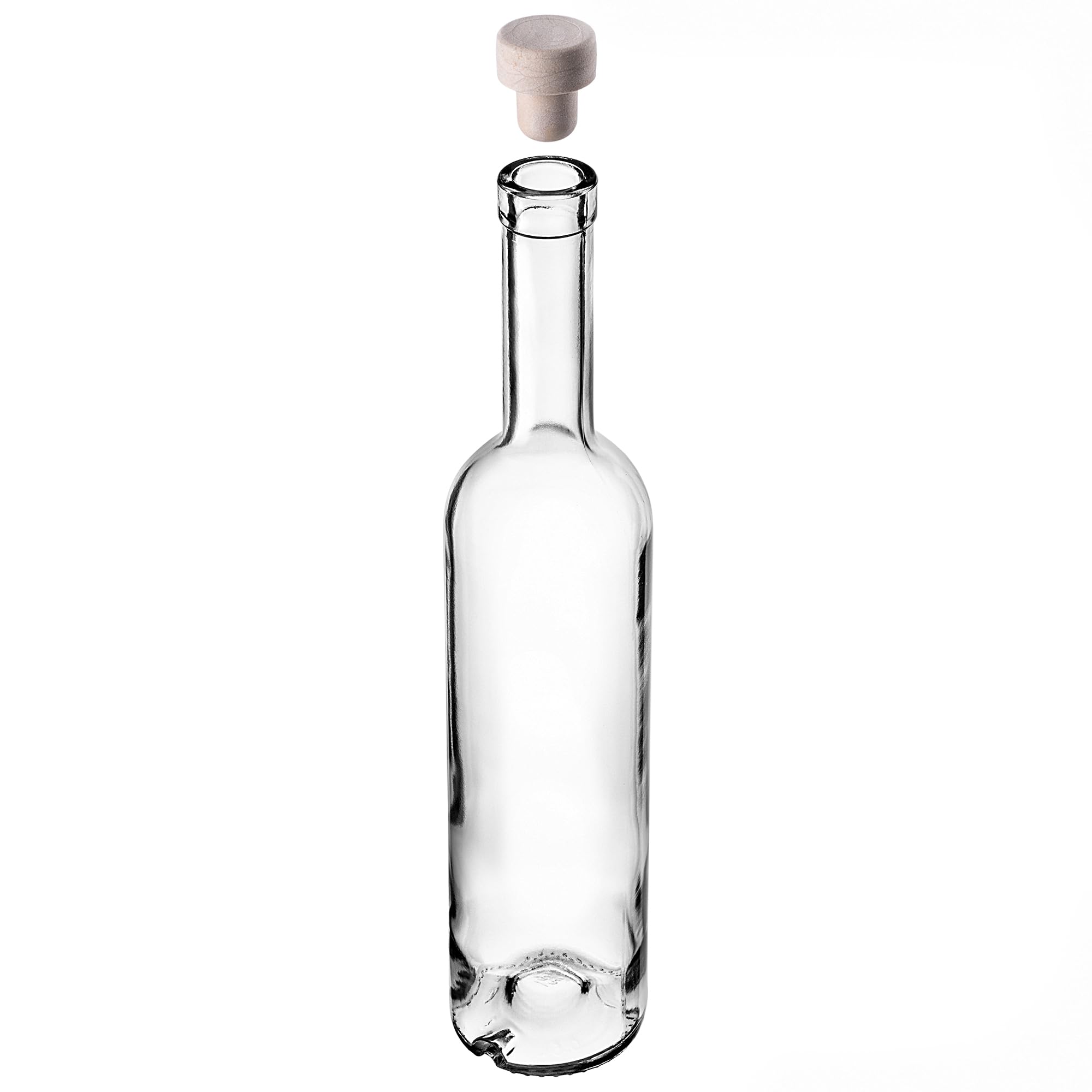 KADAX 50er Set Glasflaschen 500ml mit Korken – Leere Flaschen zum Befüllen für Likör, Schnaps, Öl & Essig, ideal zum Verschenken, Refillable Glass Bottles