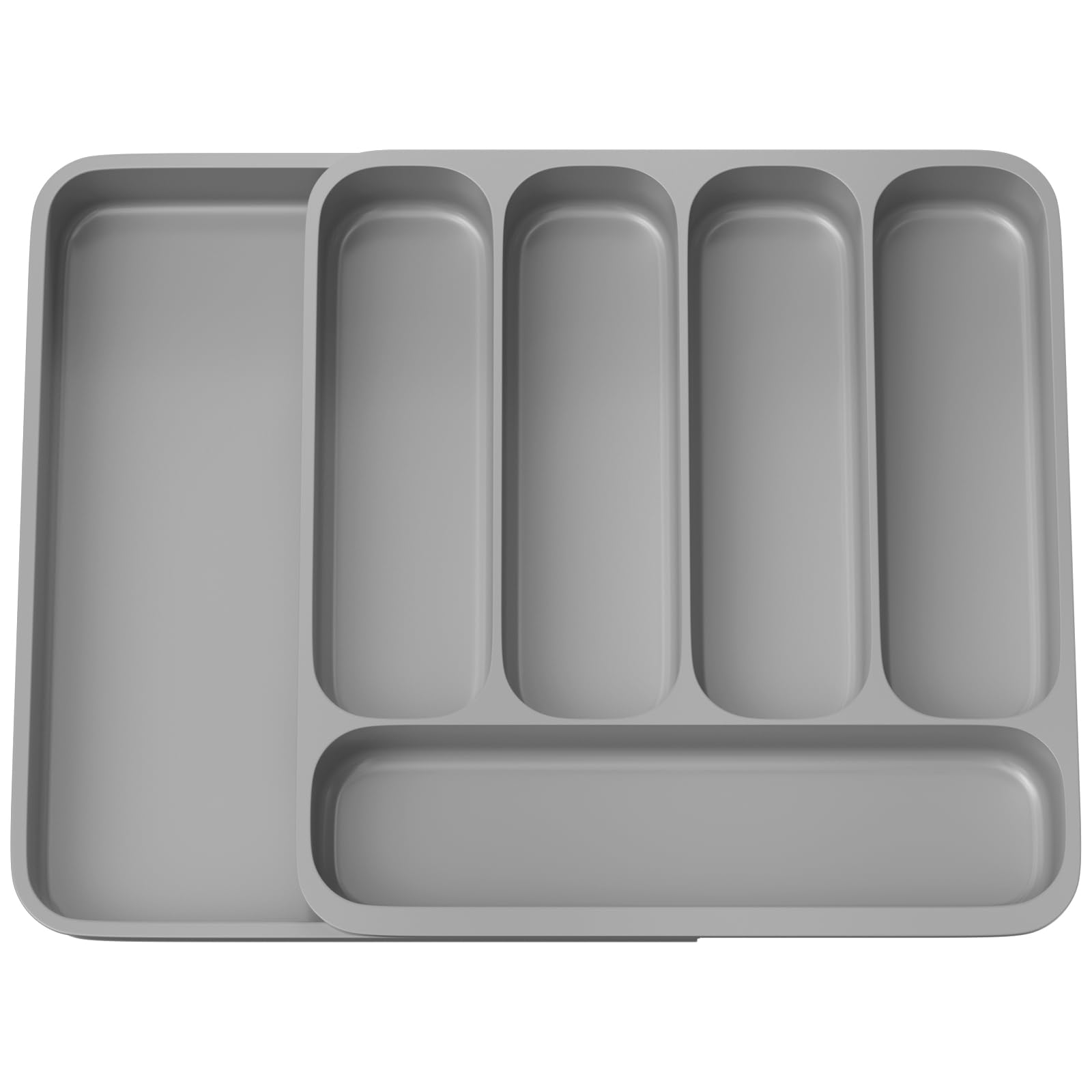 Relaxdays Portaposate Da Cassetto In Acciaio - Organizer Cucina Con 6 Scomparti, Design A Rete Antracite, Piedini Antiscivolo, 5x28,5x40,5 Cm - 2