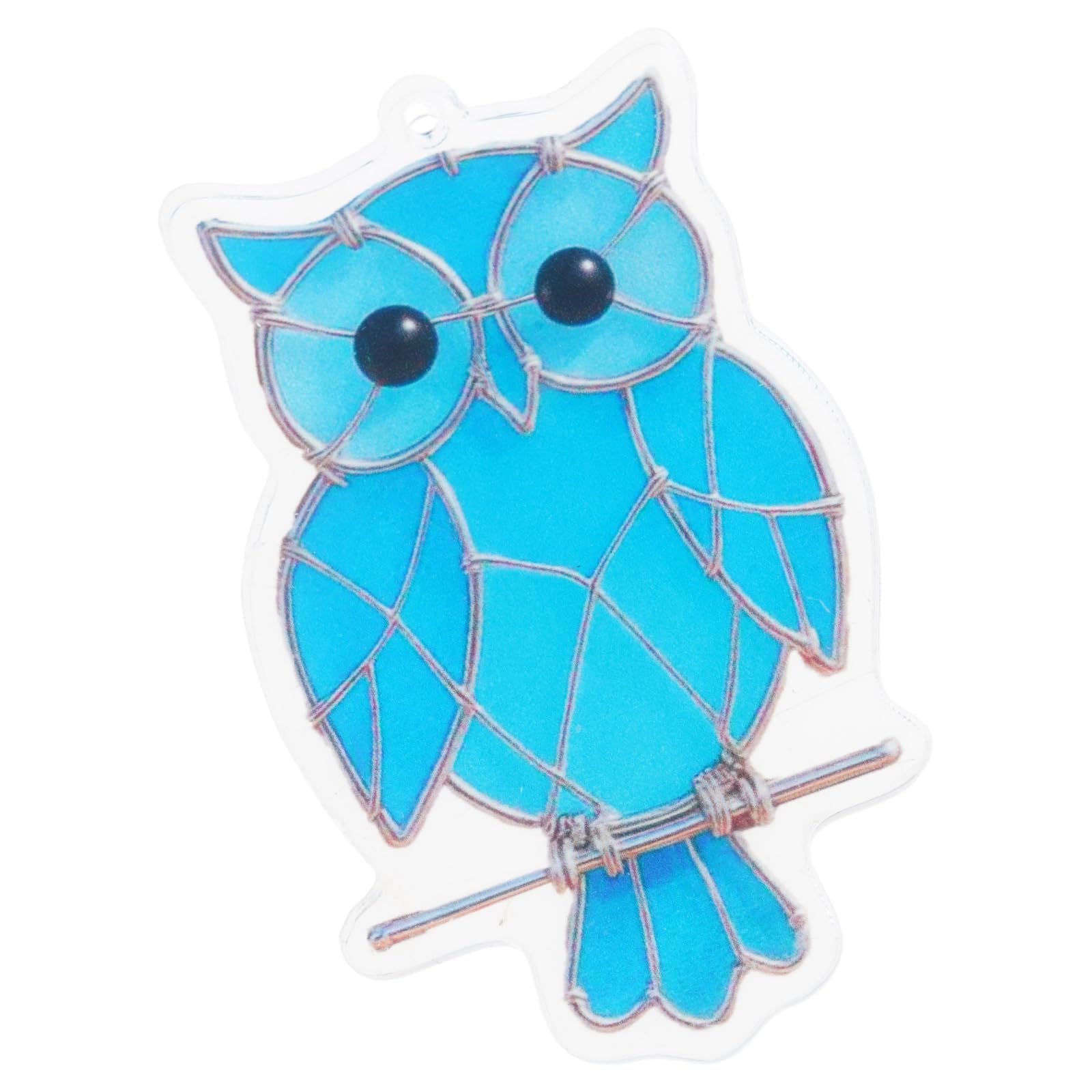 CAZSTYK Bird Ornament with Bowknot Sea Glass Craft Hanging Pendant Aesthetic for Modern Homes and Gift Giving Occasion Acrylic Bird Pendant Decors