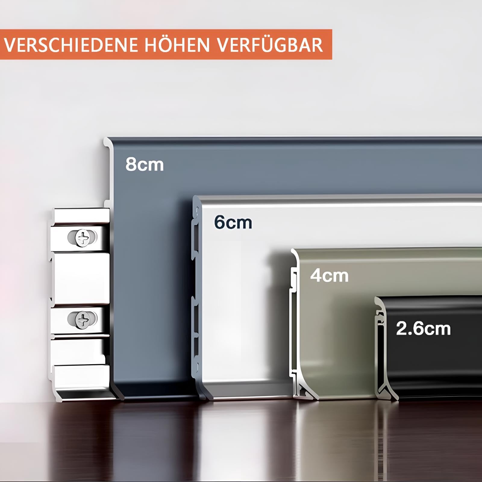 Aluminiowa listwa wykończeniowa do podłóg laminowanych i koralików, łatwa w instalacji, do czyszczenia wykończenia w salonach, kuchniach i korytarzach