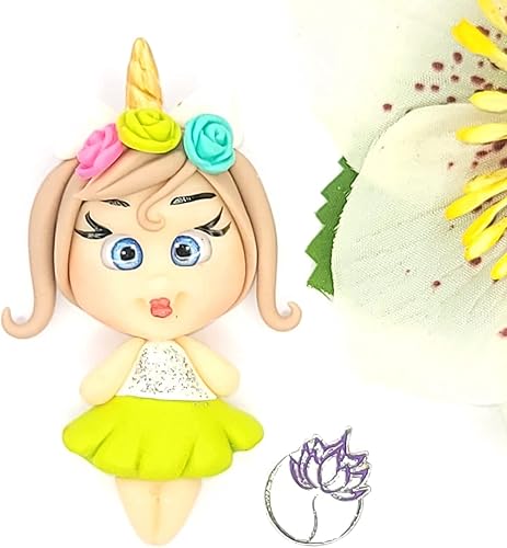 Miniatura 2 de Leah Unicorn Girl - Muñeca de arcilla de porcelana fría