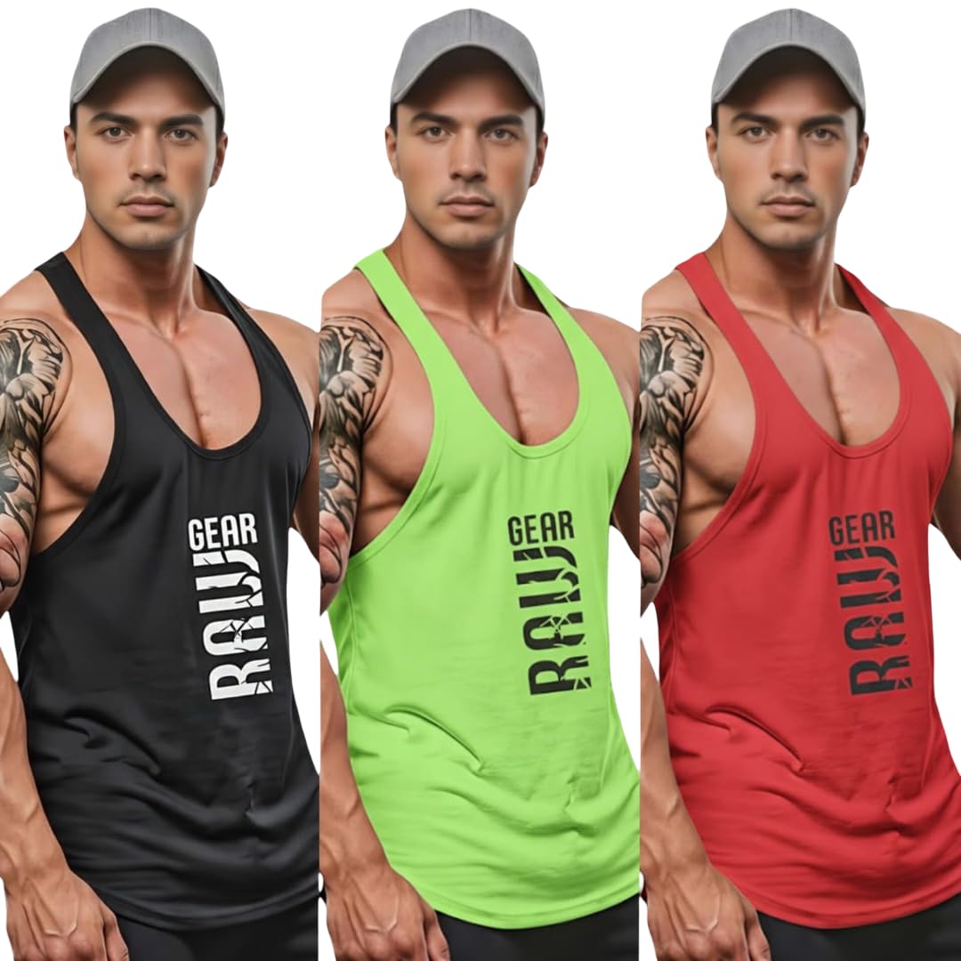 furrr Men's Round Neck, Sleeveless, Super Combed Gym Vest (Pack of 3)-picture-14