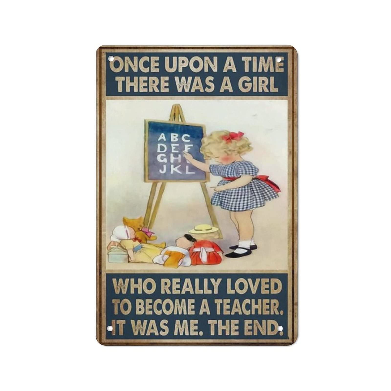 AOOEDM Who Really Wants To Be A Teacher Wall Metal Tin Sign for Home Bar Pub Kitchen Wall Art Deocr Man Cave Vintage Metal Sign Poster Plaque Signs Quotes Sign