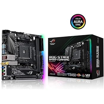 ASUS ROG Strix B450-I Gaming Motherboard Buchse AM4 Mini ITX AMD B450 - Motherboards (AMD, Buchse AM4, AMD Ryzen, DDR4-SDRAM, DIMM, 2133,2400,2666,2800,2933,3000,3200,3400,3466,3600 MHz)