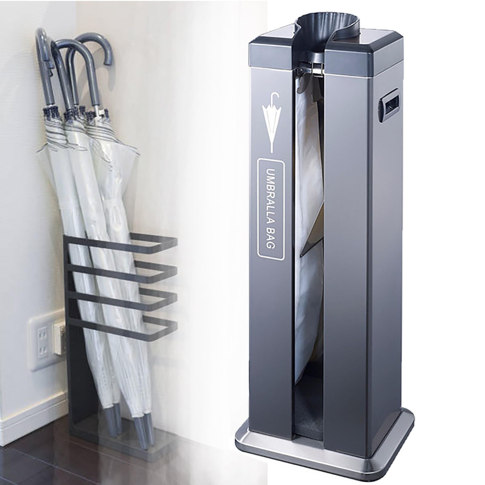 Distributeur automatique de parapluies pour éviter les sols mouillés