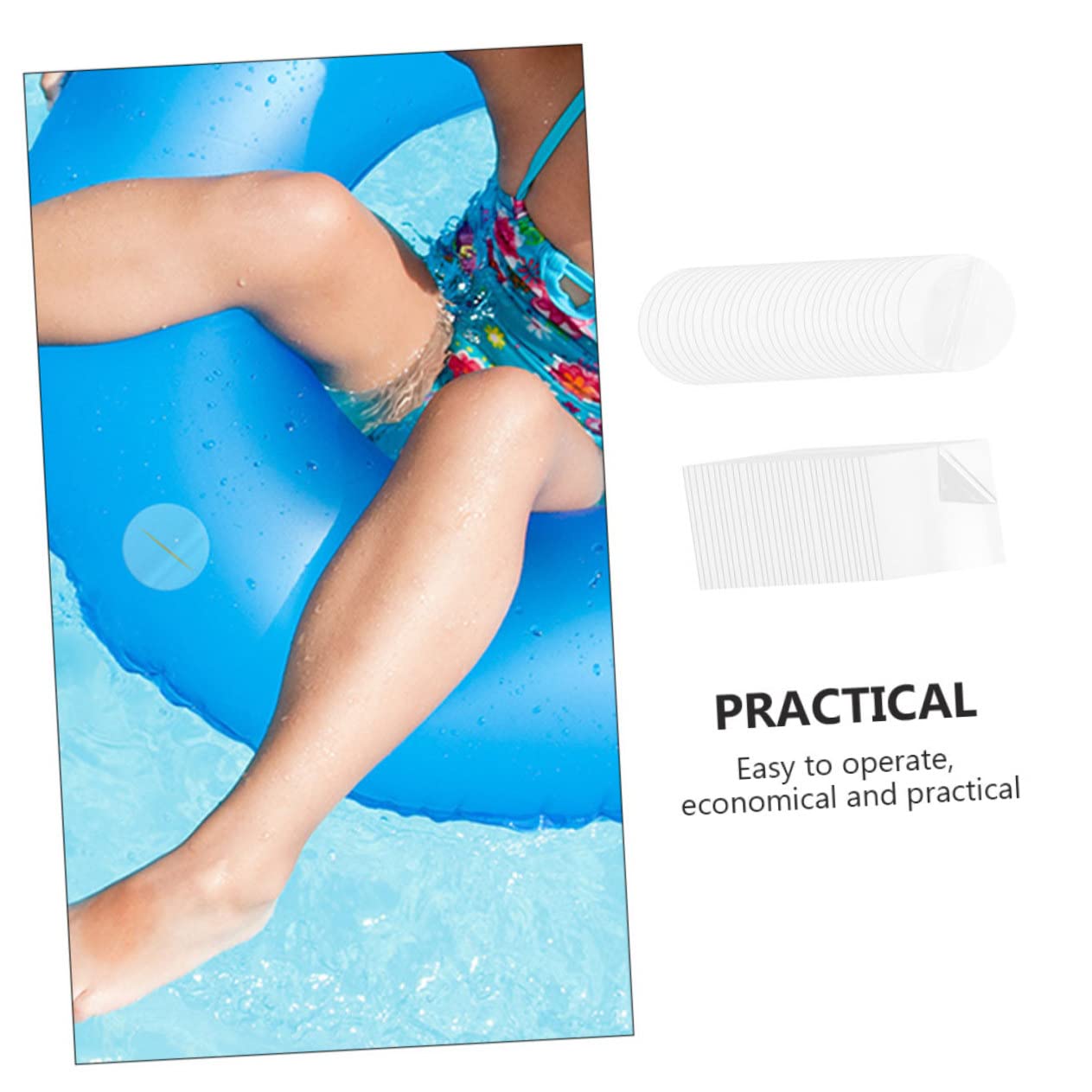 ABOOFAN 240stücke Reparatur-Patches Für Schwimmringe Selbstklebende wasserdichte Flickaufkleber Für Aufblasbare Spielzeuge Runde Und Quadratische Flicken Für Pools Und