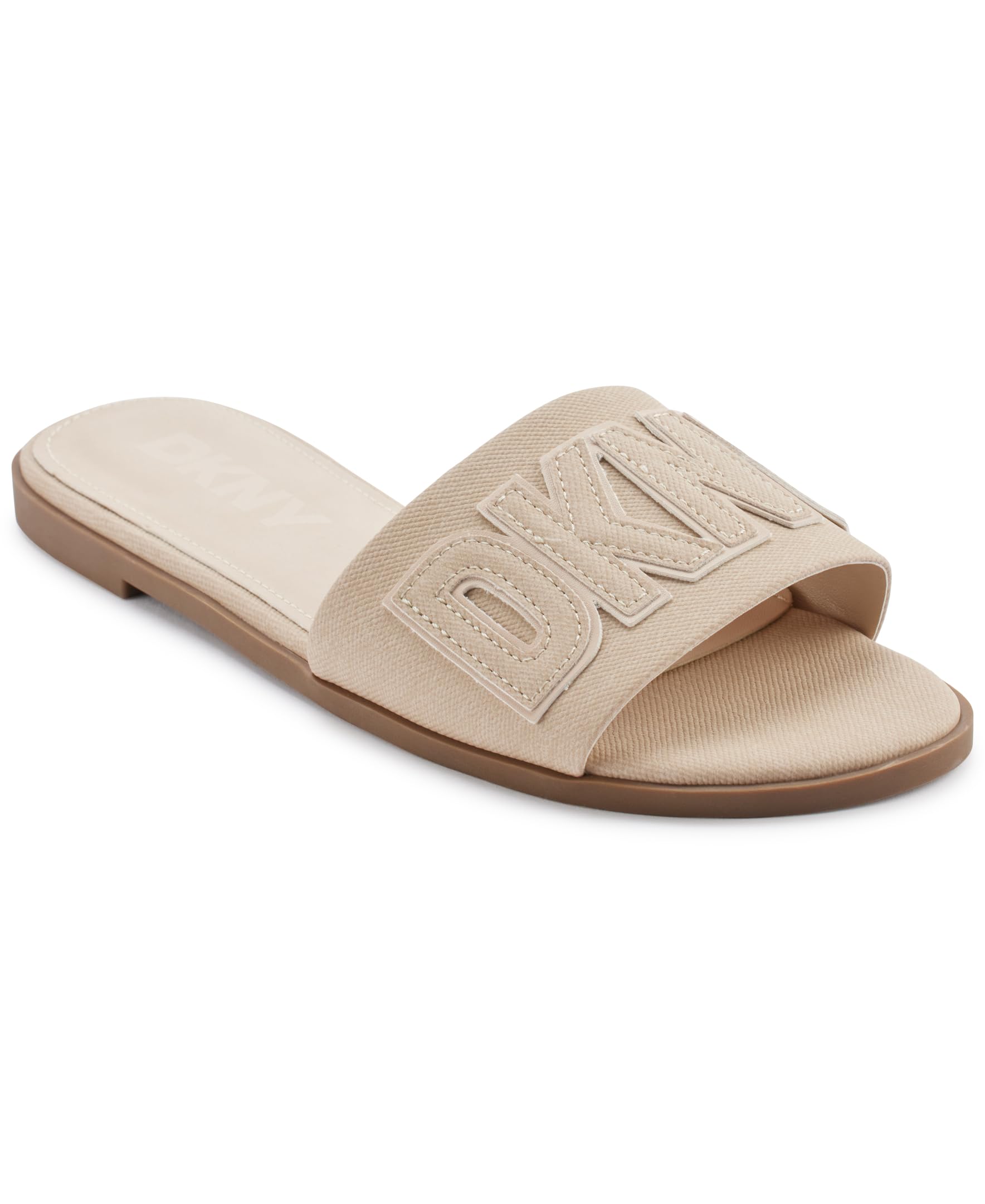 DKNY Women's Willow-Flat Slide Sandal, Hemp, 38 EU