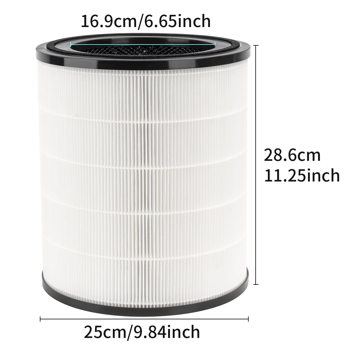 Filtro di ricambio compatibile con purificatore d'aria Levoit LV-H133, filtro sostitutivo 3-in-1 con filtro a carbone attivo integrato, numero di parte LV-H133-RF