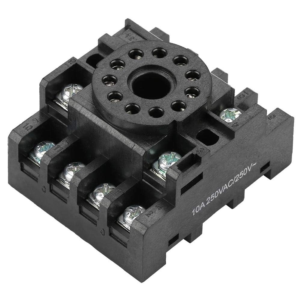PF113A Enchufe de la Base del Relé de Potencia del Zócalo del Soporte del Relé de 11 Pines JQX-10F JTX-2C