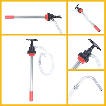 Manual Oil Pump, Hand Operated Drum Pumps for 5.28 Gal Container, 0.02 Gal Per Pump Transferring Medium Viscosity Fluids, 360 Rotation Oil Transfer Pumps for Engine, Gear & Transmission