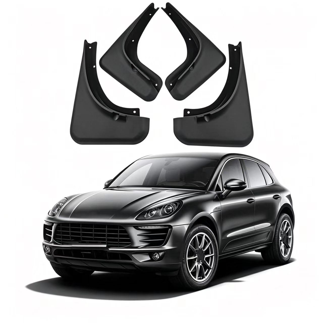 Liufangfc Normal 4Pcs Heavy Duty Rubber Mud Flaps For Porsche Macan 2014-2022