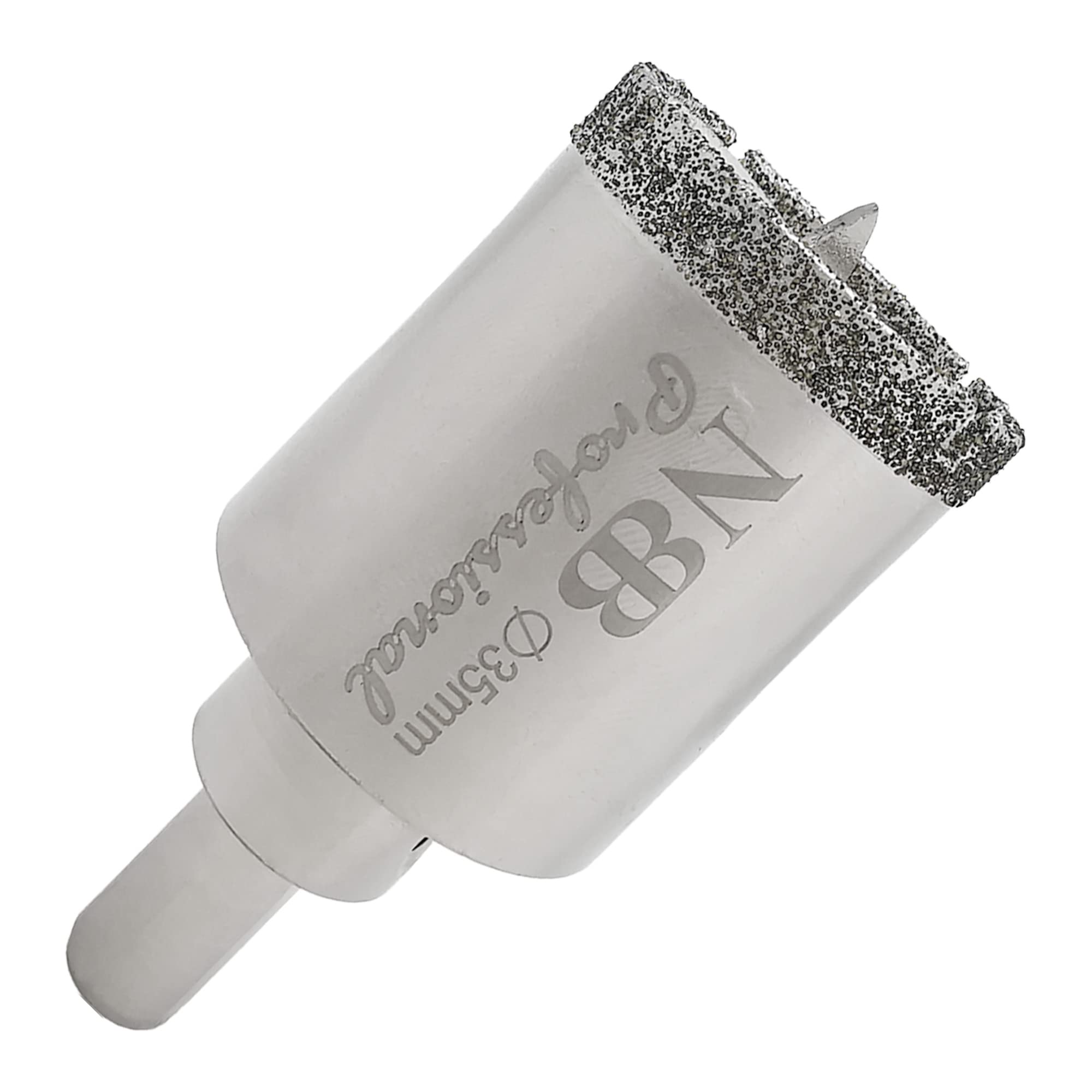 NBB Brocas de diamante con vástago triangular, corona diamante, taladrar en húmedo en mármol, piedra lujo, cerámica, granito, azulejo, vidrio, tec. galvanizada, en taladros de cable o sin cable(35mm)