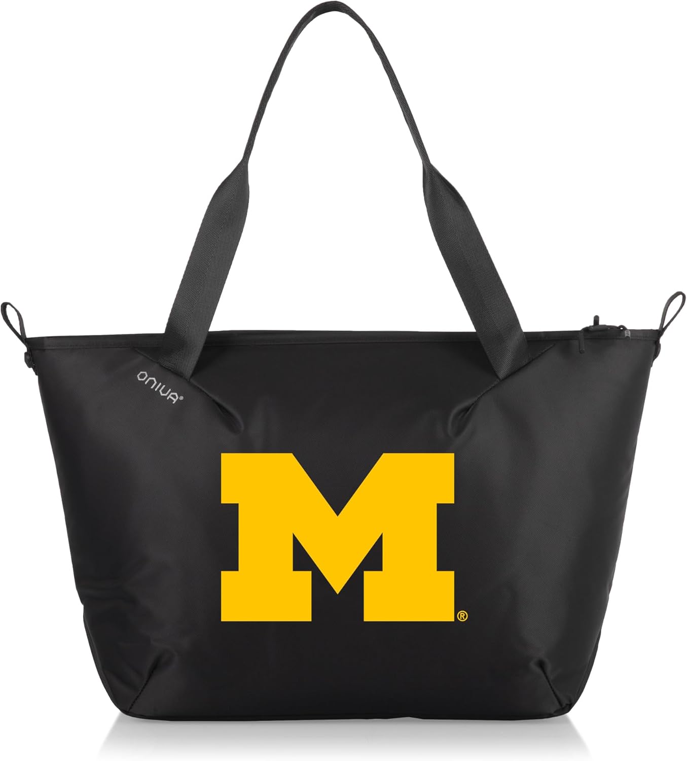 ONIVA PICNIC TIME NCAA Michigan Wolverines Tarana Cooler Tote Bag made with Recycled Materials, Soft Cooler Tote Bag, Upcycled Picnic Cooler, (Carbon Black)