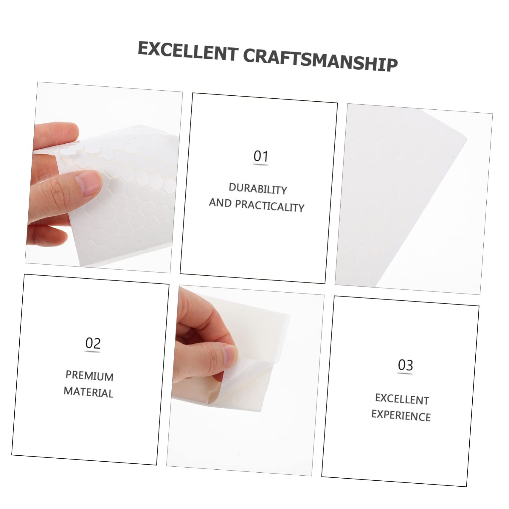 STOBOK 15blätter Starke Doppelseitige Hexagon-klebepads Für -handwerk Zur Fixierung Von Wanddekorationen Küchenutensilien Und Mehr Pro Packung