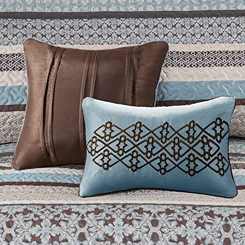 Madison Park Queen Quilt Bedding Set, Reversible Quilted Bedspread Set, 5PC by Madison Park - Used condition - Image 9