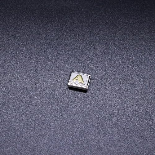 Fablinks Italian Bracelet Letter Charm, 9mm Gold Alphabet Charms, Jewelry Bracelets Links for Women, Stainless Steel Initials Link Letters for Men2