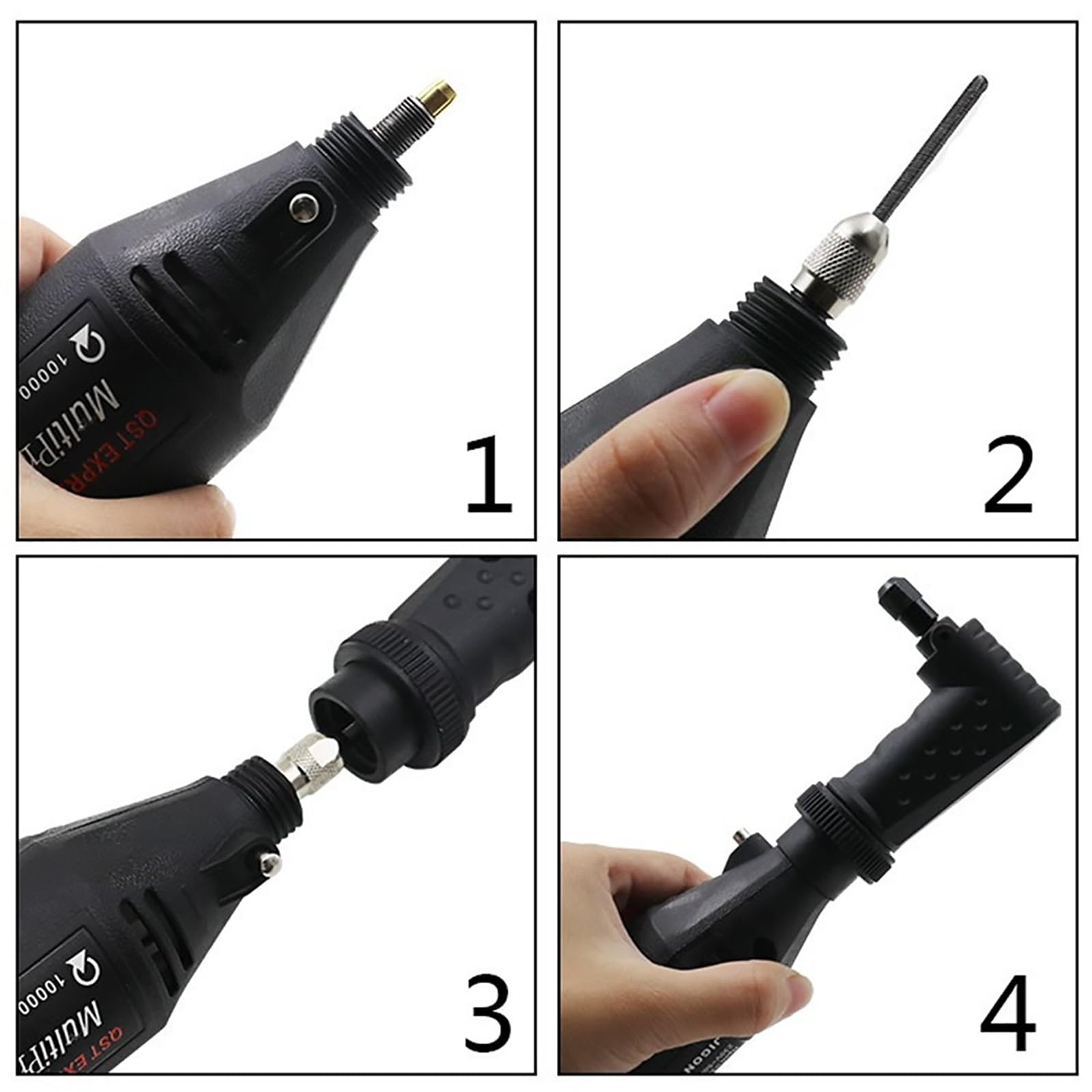 90 Degree Right Angle Converter Rotary Tool Adapter Attachment for Dremel Electric Grinder Tool