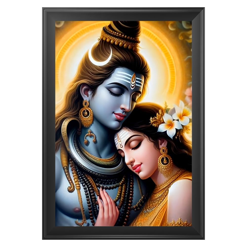 Cadre photo Lord Shiva pour Mandir apportant paix spirituelle et protection au foyer familial
