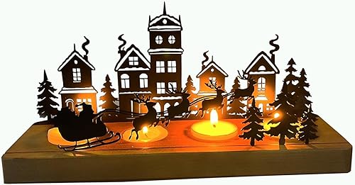 Candelabro creativo de Adviento 4 asientos Candelabro de Navidad Candelabros Cónicos Candelabros Navidad Pequeños Candelabros Votivos de Navidad