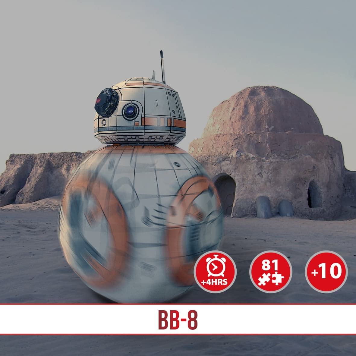 Party town Puzzle 3D-BB8, Figurines Star Wars Enfants 10 Ans 81 Pièces, Construire Adultes, Maquettes à Monter, 8436598032130