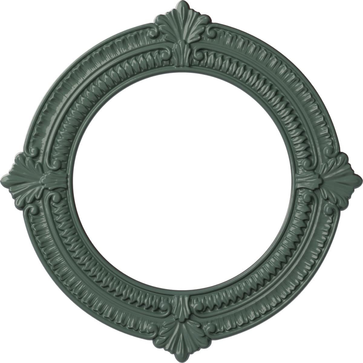 Ekena Millwork 13 1/8"OD x 8"ID x 5/8"P Benson Ceiling Medallion Fits Canopies up to 8" Ceiling Medallion, Cloud Burst