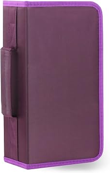 DVD Case CD Storage,128 Capacity CD Cases Holder DVD Storage Case Holders CD DVD Disc Case Storage Wallet Binder for Car Home Office Travel 128 Purple