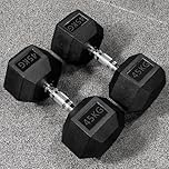 METIS Hex Dumbbells – Rubber Hex Dumbbell Weights [Pair] | Professional Grade Free Weights for Gym & Home Workouts – Full Set & Rack Available [2.5kg – 50kg] (45kg (Pair))