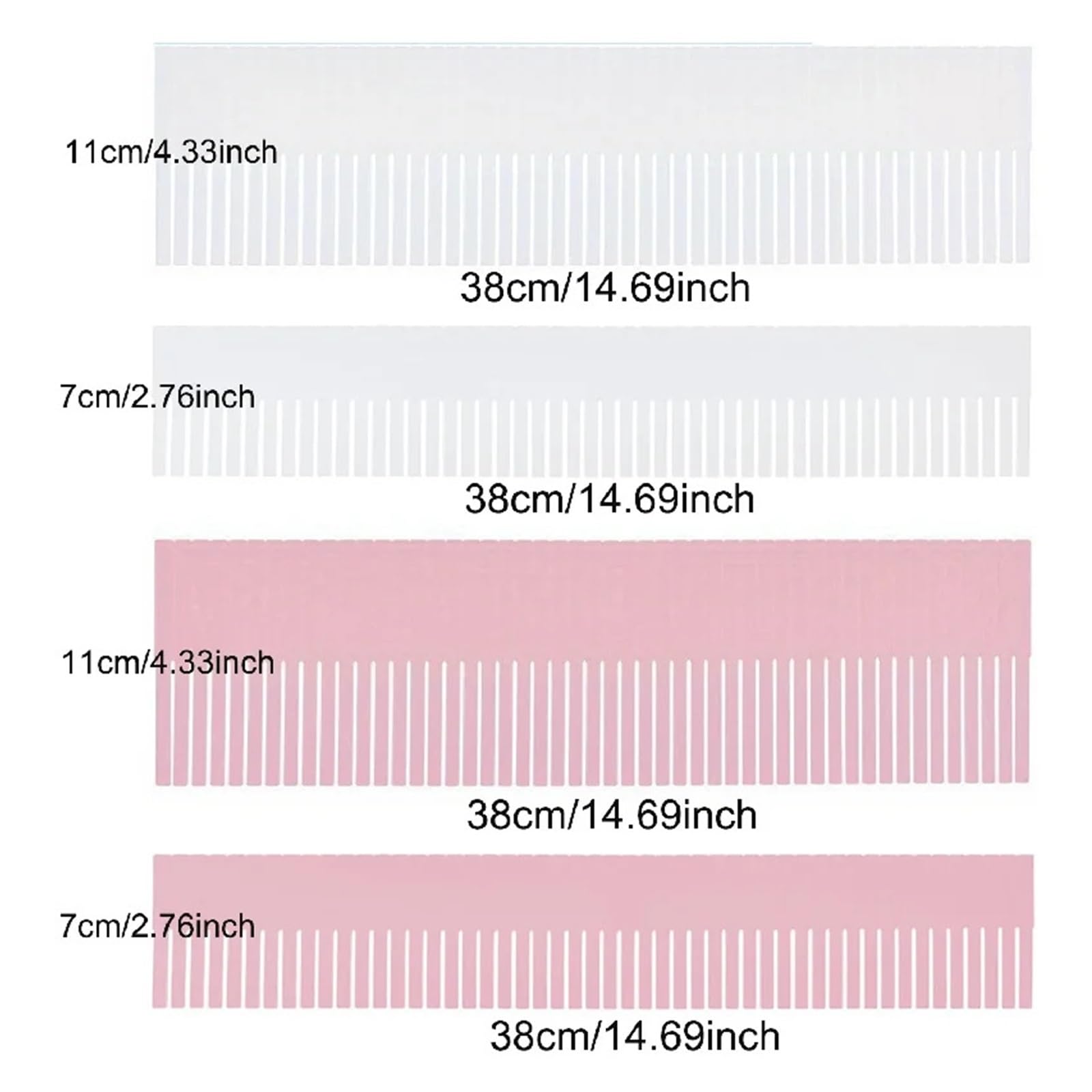 Generico Set di divisori for cassetti regolabili da 10 pezzi, organizer multiuso for calzini intimi, articoli vari for cosmetici(White 38x7cm-10pcs)