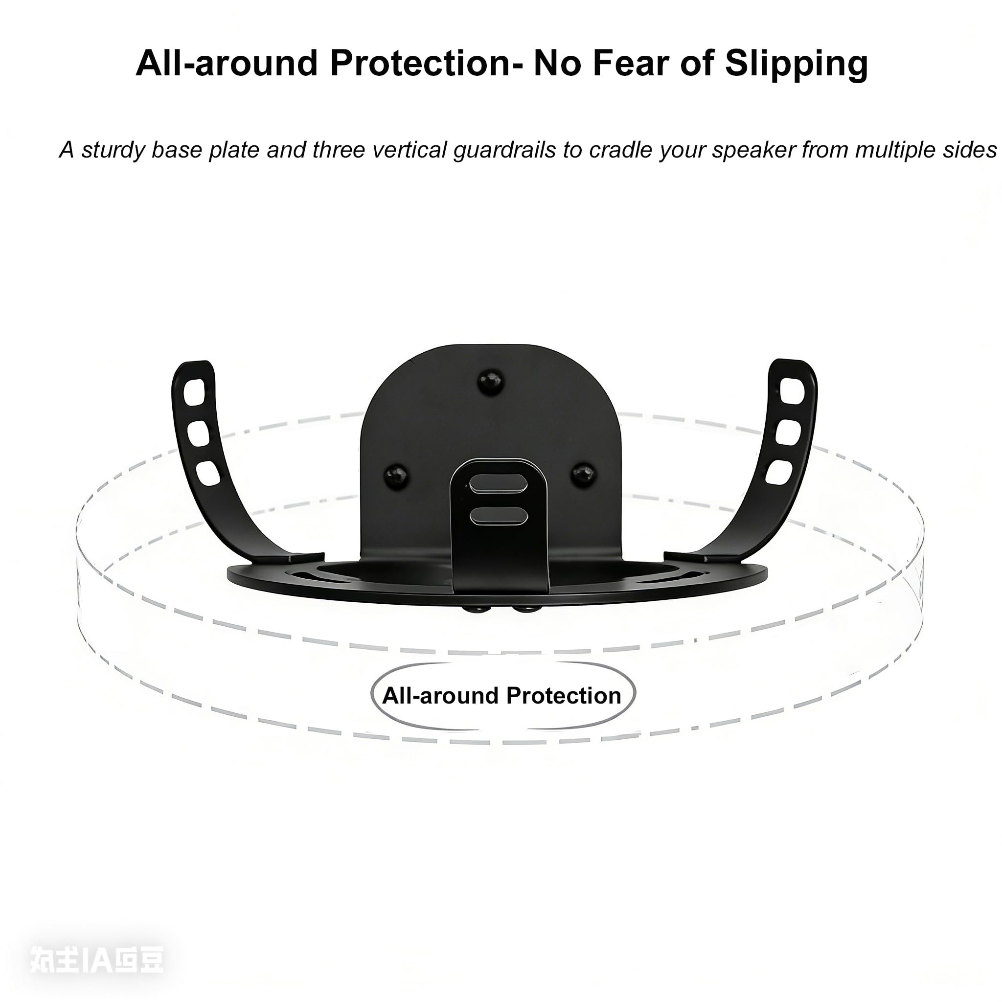 Support mural compatible avec haut-parleur Harman Kardon Aura Studio 5 Home, support mural en métal, protection complète pour système audio robuste