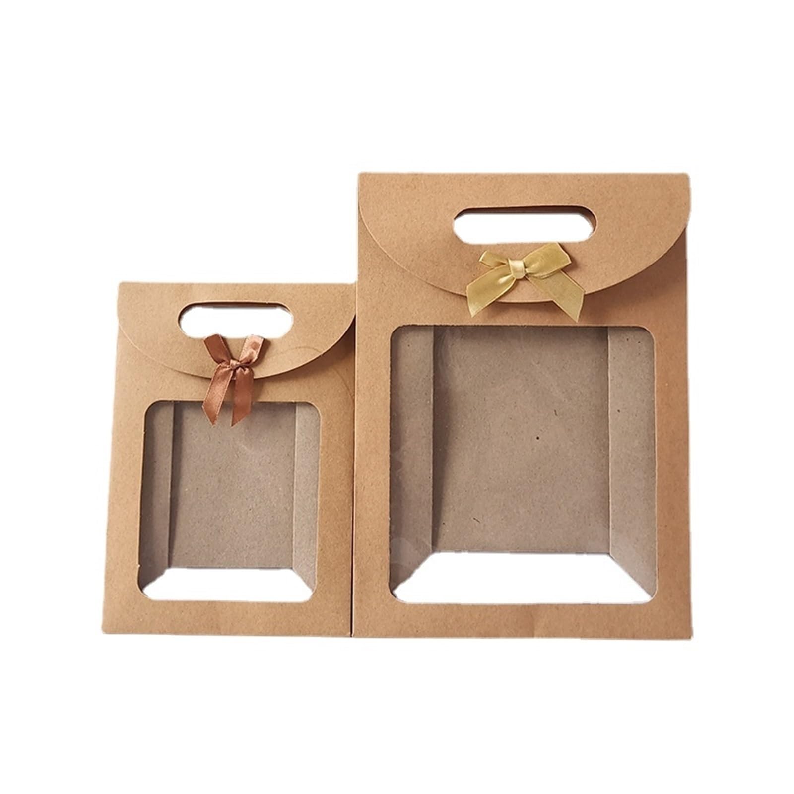 Borsa tote con finestra Kraft da 15/30/60 pezzi