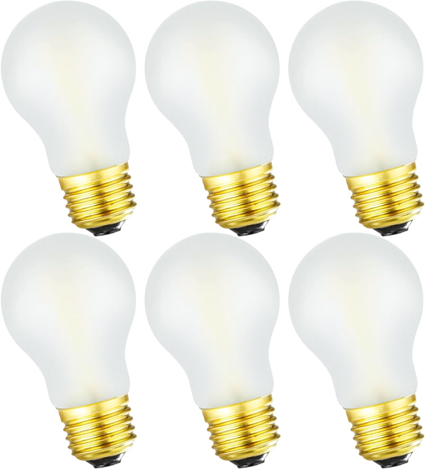 Bombilla LED E26 esmerilada de 6 W igual E26 Edison bombilla 60 W blanco neutro 4000K E26 bombilla regulable AC120V 600lm A15 bombilla LED para