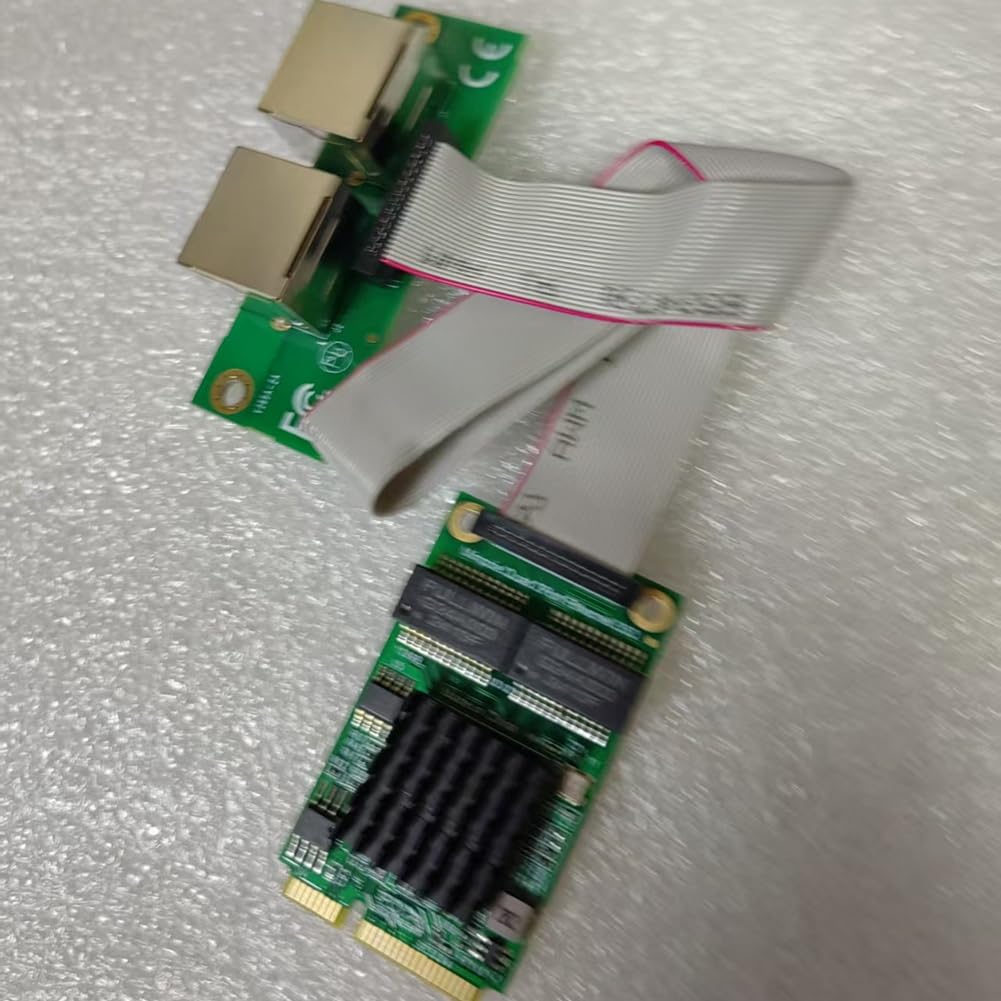 Adattatore di Rete Mini PCIE A Doppia Porta RJ45 Gigabit Ethernet I350-AM2 Scheda di Rete per Server Cablata A 2 Porte