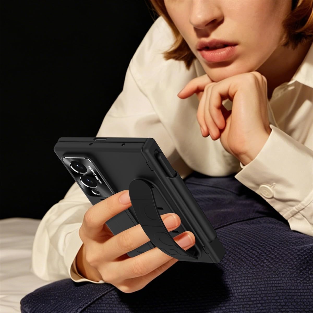 Custodia opaca slim for Samsung Galaxy Z Fold 8 stilo cinturino