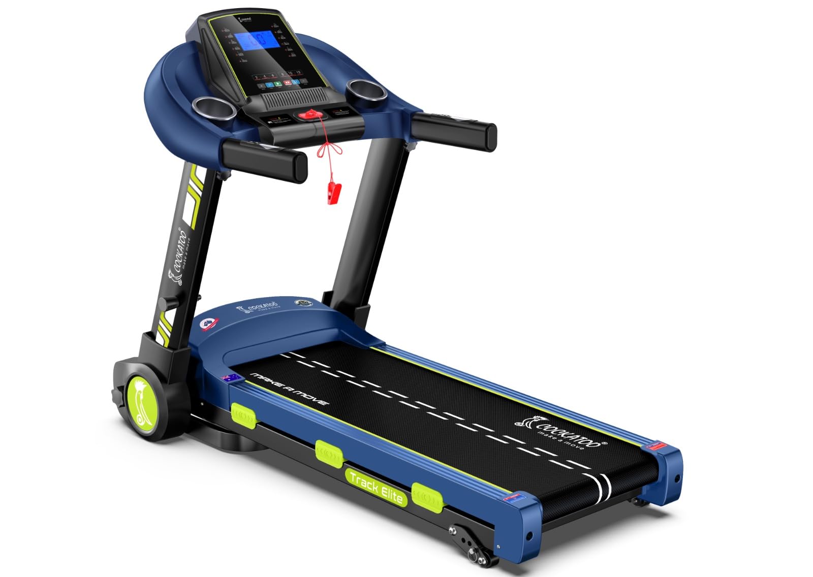 Cockatoo Track Elite 4HP Peak DC Motorized Treadmill for Home, with 3 Level Manual Incline, Max Speed 16 Km/Hr, Max User Weight 120Kg,(DIY Installation- Blue)-picture-20