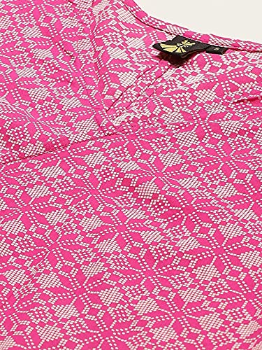 Image of COTLAND Fashions Jaipuri Cotton Angrakha Style Top for Women (Partial Open) (Taffy Pink)