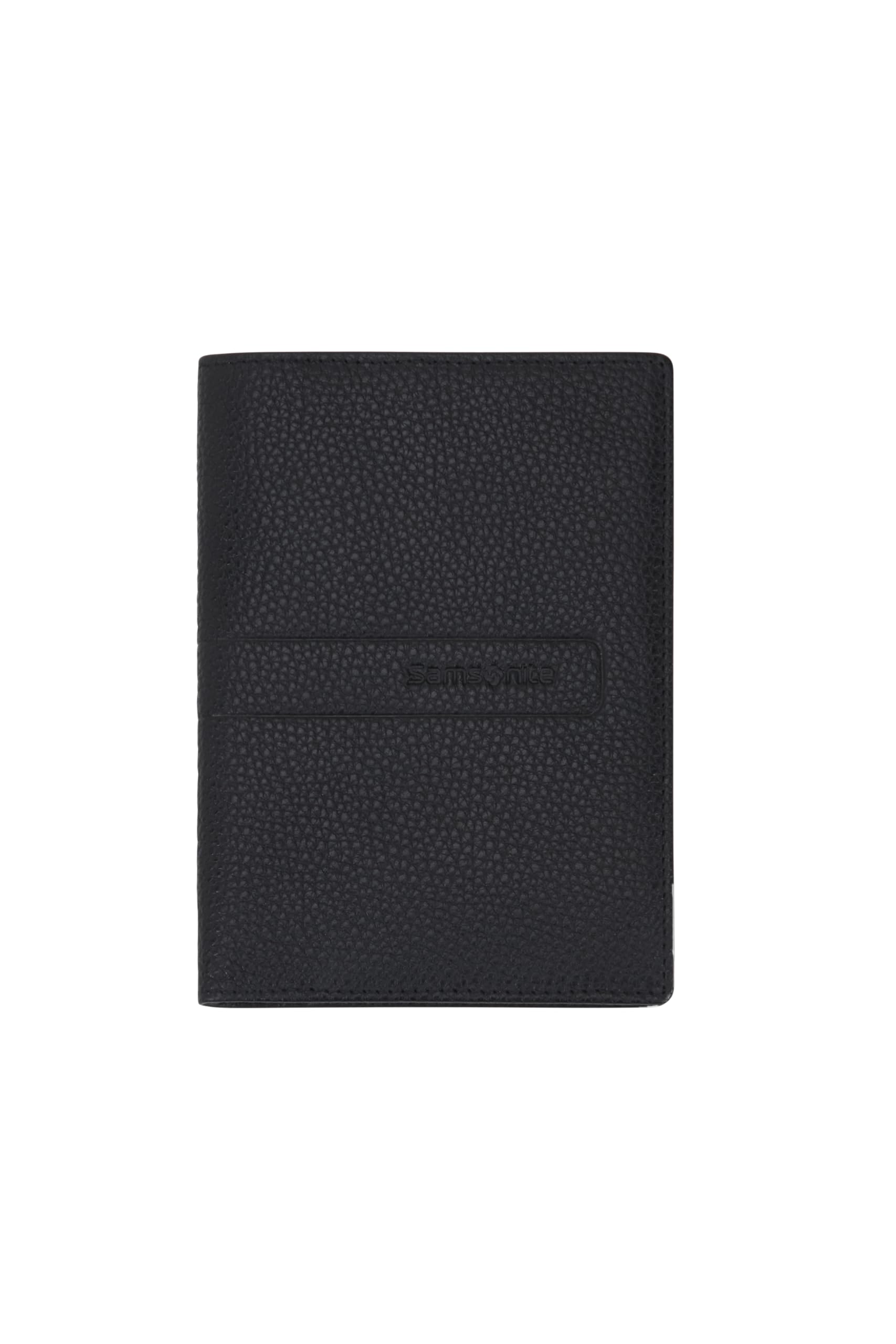 Samsonite TA Revolution - Porta passaporto in pelle – Protezione RFID, Custodia in vera pelle con 3 tasche per carte di credito, Aletta di sicurezza per passaporto, Accessorio da viaggio, Nero