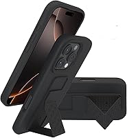 Vista 37 de Funda de silicona con soporte de LAUDTEC compatible con iPhone 7/8/SE, soporte de metal con soporte de pie vertical y horizontal, cubierta flexible