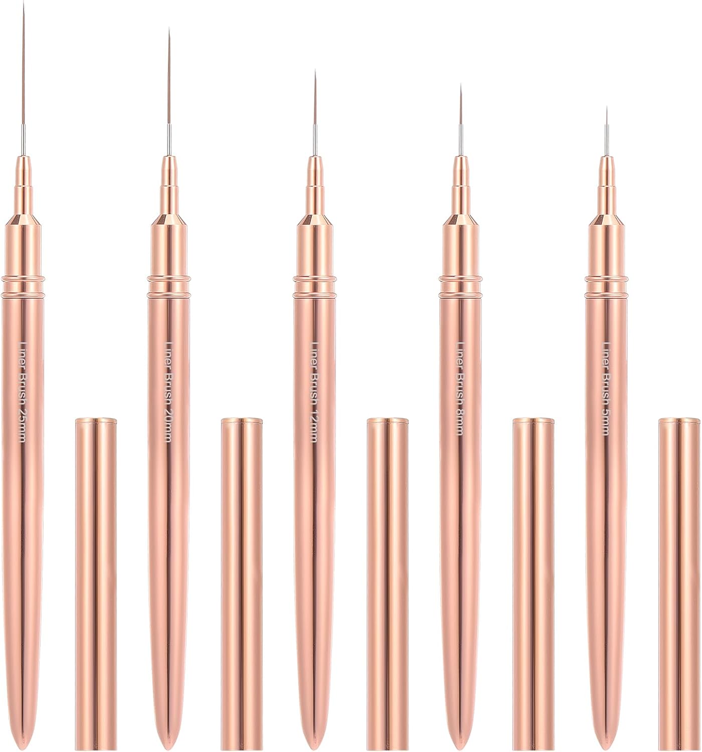 5 STKS Nail Art Liner Borstels, Schilderen Nail Art Borstels voor Lange Lijnen, Details, Nail Dotting Tekening Tool Set Nail Fine Tekening Pennen voor Lange Striping, Detail Patroon 5 STKS Nail Art Liner Borstels, Schilderen Nail Art Borstels voor Lange Lijnen, Details, Nail Dotting Tekening Tool Set Nail Fine Tekening Pennen voor Lange Striping, Detail Patroon