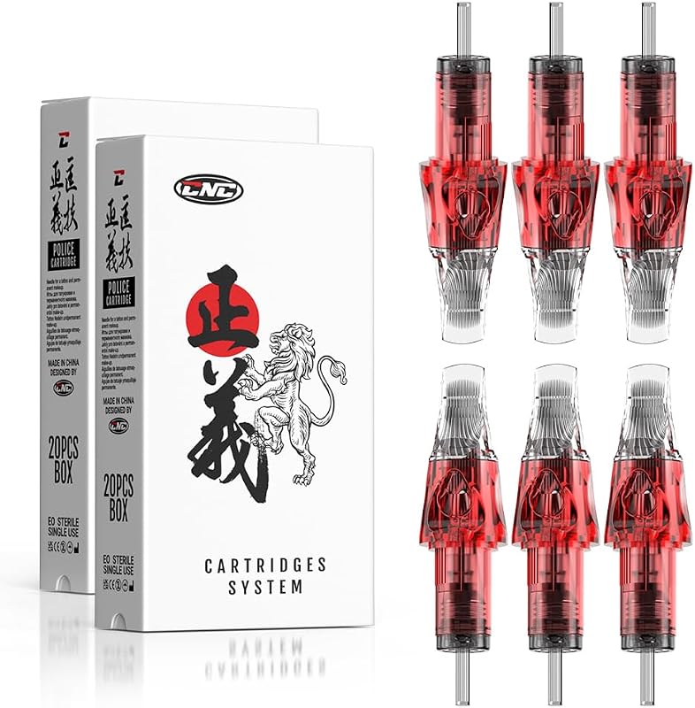 Cartuchos de Agulhas para Tatuagem CNC 40 Unidades 7RM 9RM 11RM 15RM EN04R-40KIT-LL