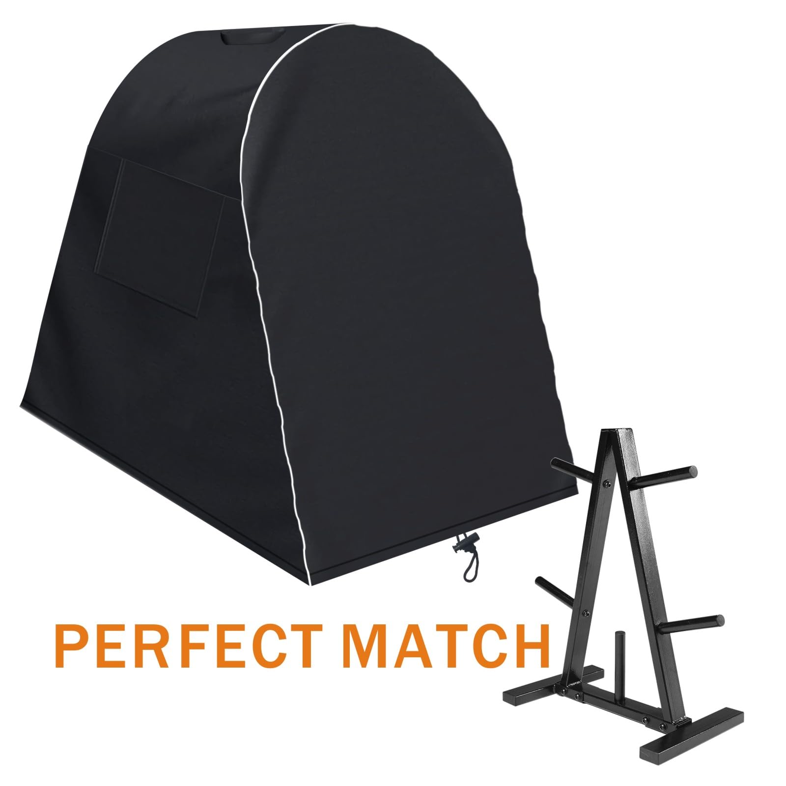 Cubierta de soporte para discos de pesas, placa de entrenamiento de fuerza, cubierta de árbol para gimnasio en casa, estante triangular para discos de pesas, a prueba de polvo, impermeable, resistente