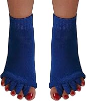 Vista 8 de Happy Feet Toe Separator Alignment Socks - Comfortable Toe Separator Socks Massage Sock – Prevent Foot Cramp and hammertoes