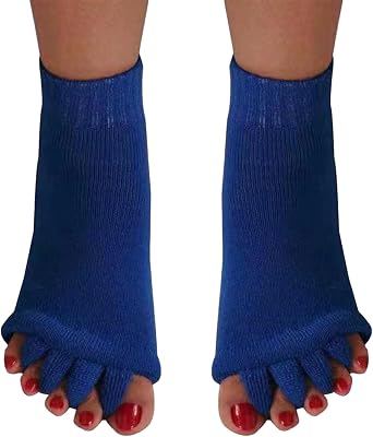 Happy Feet Toe Separator Alignment Socks - Comfortable Toe Separator Socks Massage Sock Prevent Foot Cramp and hammertoes