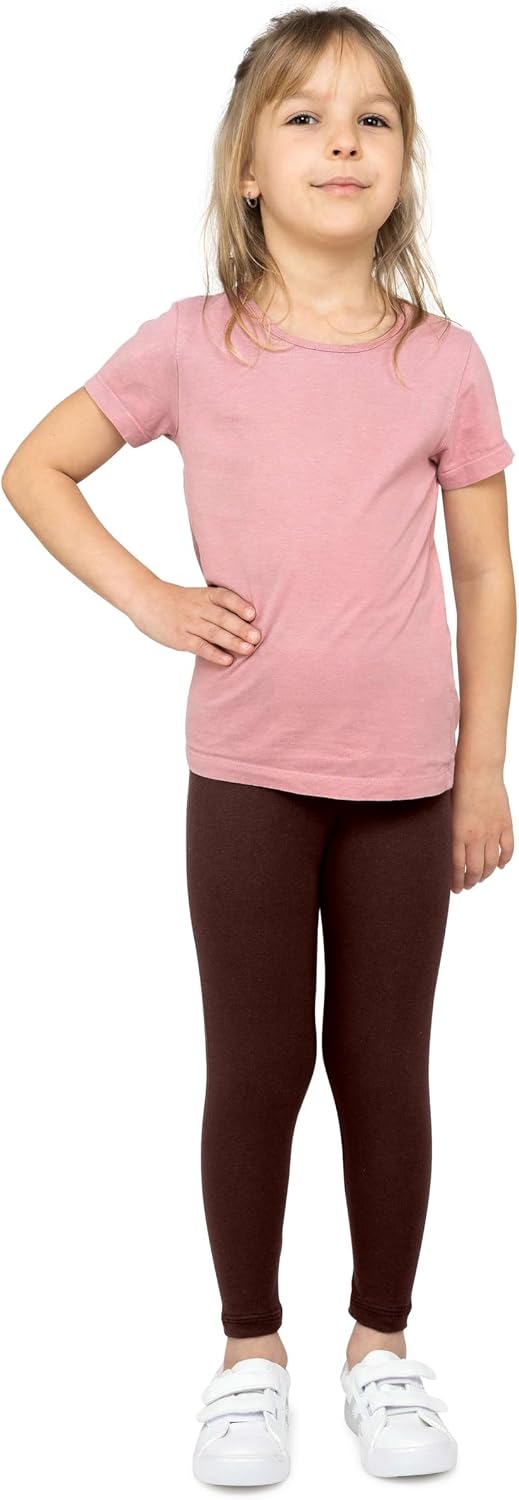 Looksy Leggings Filles Capri D'Été - Pantalon Confortable 19 Couleurs, Coton Doux Et Respirant, Tailles 3 à 13 Ans
