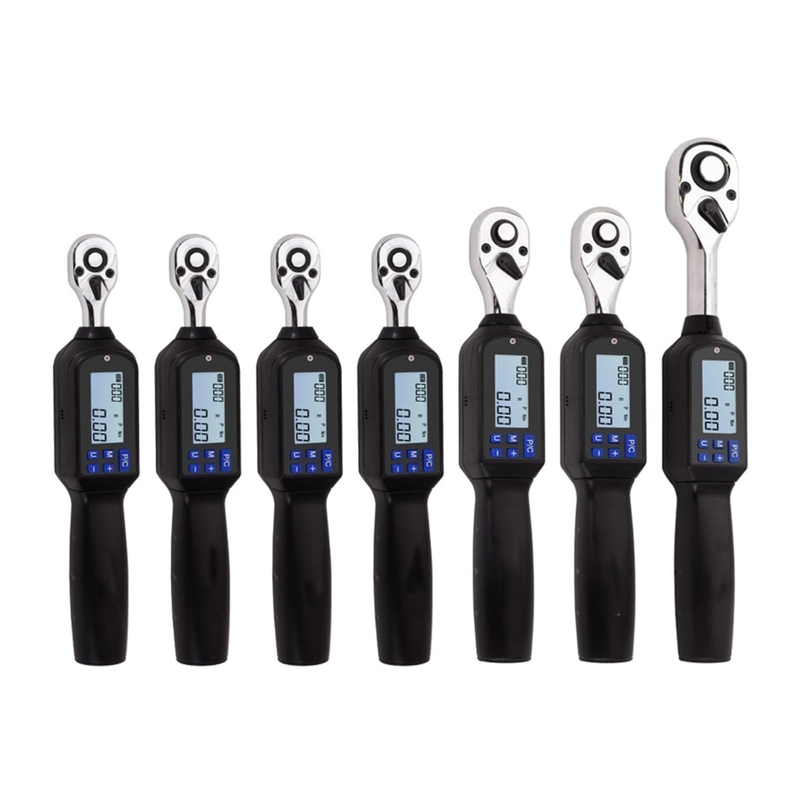 Llave dinamométrica digital, Llave dinamométrica de 7 tipos, llave inglesa Digital, Mini con 4 unidades NM Kgf.cm Lbf.tf .in, alta precisión(ES3-100AN)