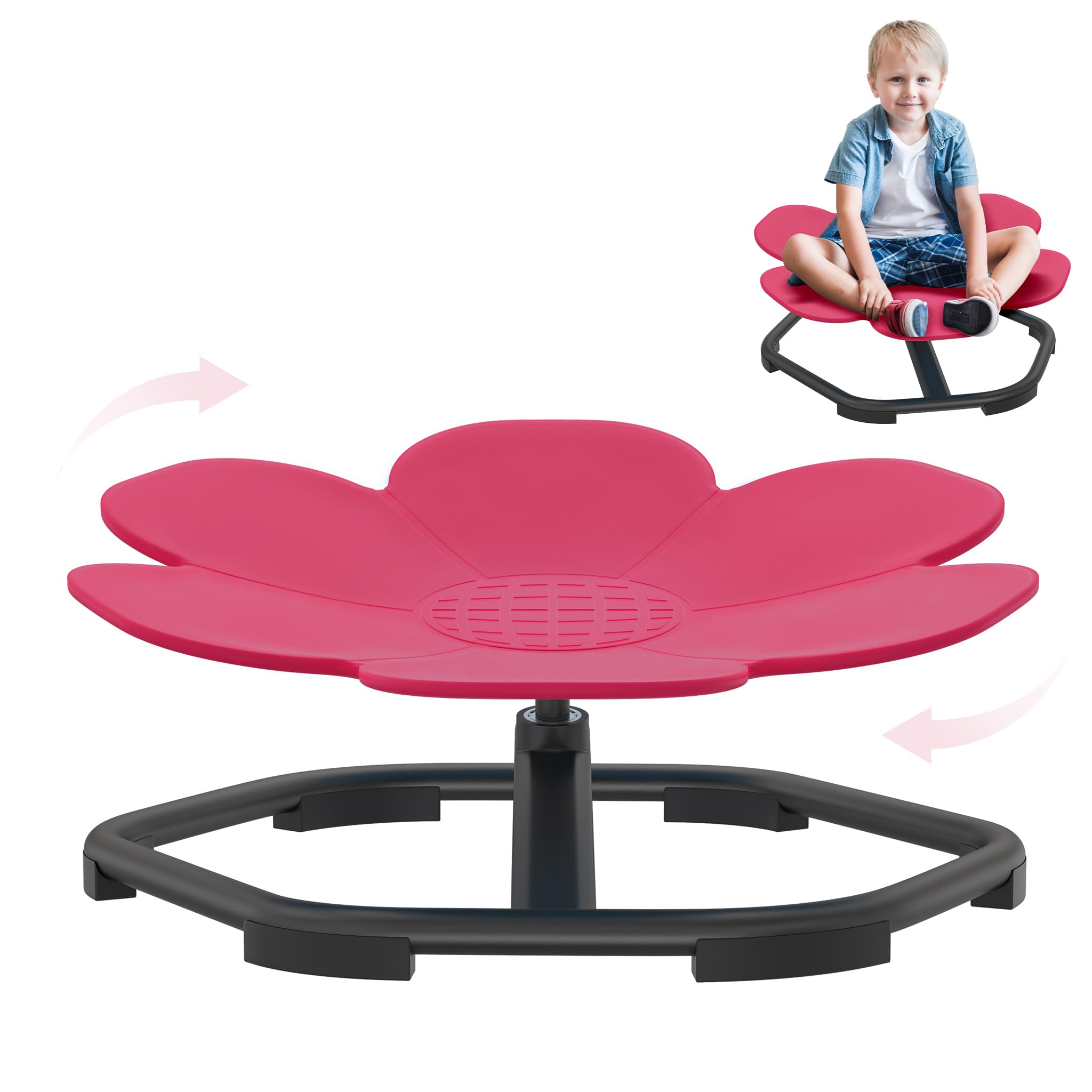 NAIZY Carrousel pour enfants - Chaise pivotante pour autisme sensoriel - Entraînement d'équilibre - Jouet sensoriel de coordination et d'équilibre - Pour enfants à partir de 3 à 9 ans