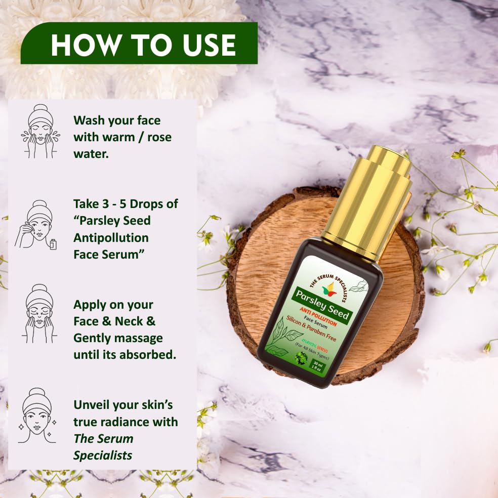 Image of Parsley Seed Anti Pollution - Detoxifying & Protective | Formulated with Parsley Seed Extract | Shields Skin from Environmental Pollutants | For All Skin Types | 30ml