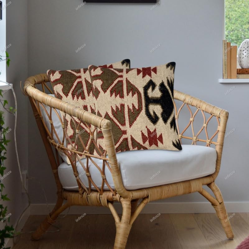 Housse de coussin géométrique pour un salon bohème chic et une décoration de canapé cosy